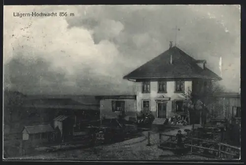AK Lägern-Hochwacht, Partie am Gasthaus