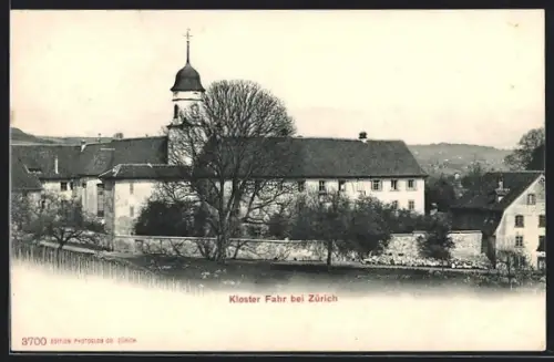 AK Fahr bei Zürich, Blick auf das Kloster