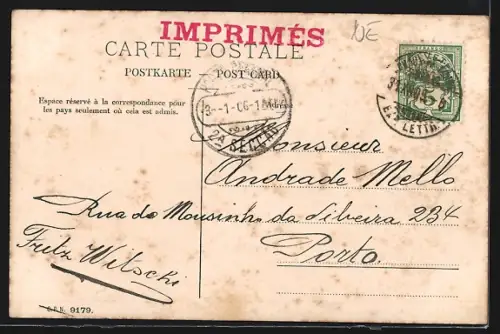 AK Chaux de Fonds, Rue de`l Ouest, Rue Léopold Robert, Rue de l`Avenir et la Synagoge en hiver