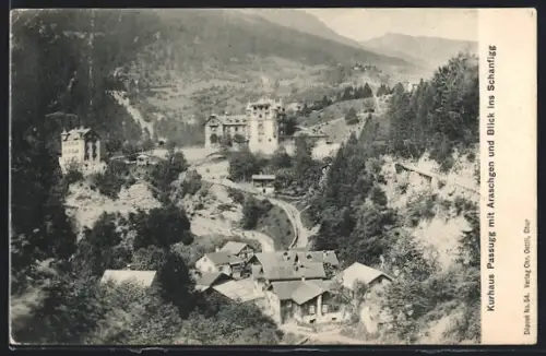 AK Passugg, Blick auf das Kurhaus mit Araschgen und Schanfigg