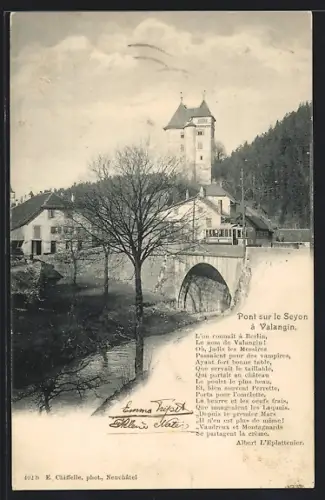 AK Valangin, Pont sur le Seyon