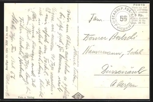 AK Feldis /Graub, Teilansicht mit Bergen