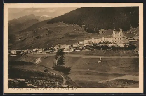 AK Disentis /Mustèr, Panorama von Sut Gassa aus