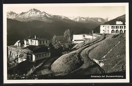AK Davos, Schatzalp bei Sonnenuntergang