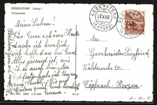 AK Gebenstorf /Aarg., Teilansicht mit Kirche