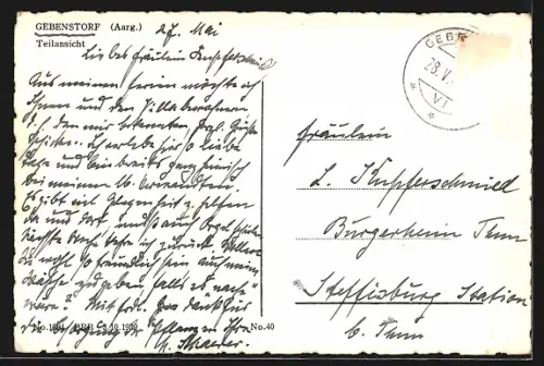 AK Gebenstorf /Aarg., Teilansicht mit Kirche