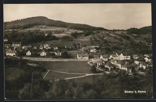 AK Rieden b. Baden, Teilansicht mit Strassenpartie