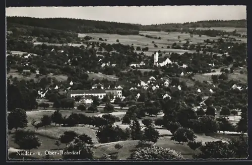 AK Nieder-Rohrdorf, Ortsansicht mit Ober-Rohrdorf