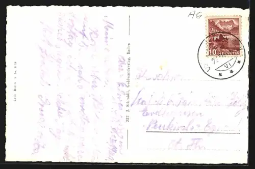 AK Ober-Ehrendingen, Teilansicht mit Bäumen