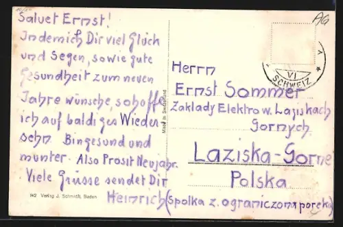 AK Nussbaumen /AG, Teilansicht mit Strassenpartie