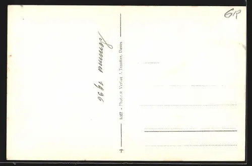 AK Filisur /Albulatal, Teilansicht mit Bergen