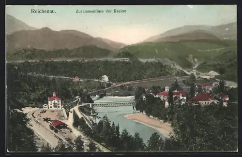AK Reichenau, Zusammenfluss der Rheine