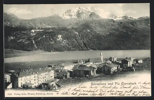 AK Silvaplana, Gesamtansicht mit Piz Corvatsch