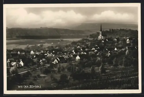 AK Wil /Zürich, Teilansicht mit Kirche