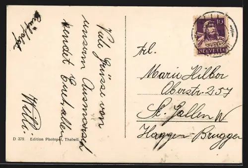 AK Wil /Zürich, Teilansicht mit Kirche