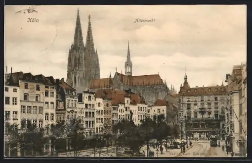 AK Köln, Altermarkt mit Blick zum Dom