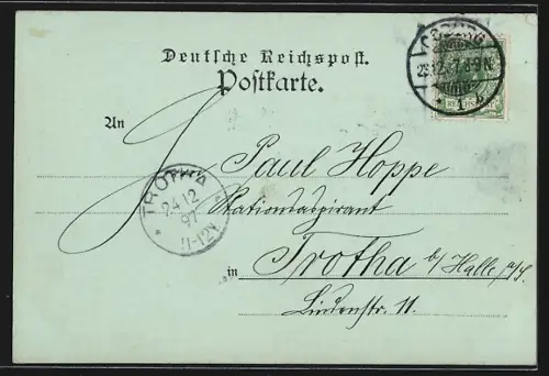 Mondschein-AK Coburg, Rathaus