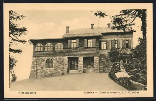 AK Kösseine /Fichtelgebirge, Unterkunftshaus d. F. G. V