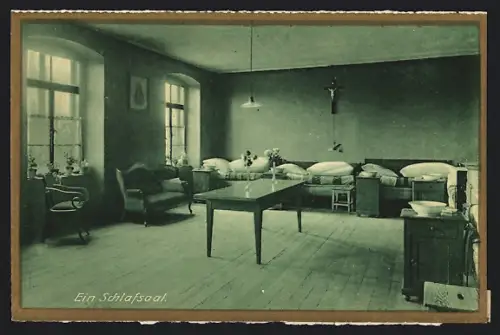 AK Rastatt, Erzbischöfliches Gymnasial-Konvikt St. Bernhard, Schlafsaal