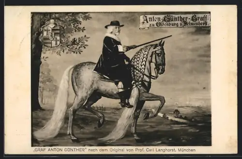 Künstler-AK Oldenburg i. O., Graf Anton Günther zu Oldenburg, Wappen