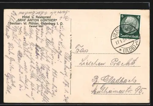 Künstler-AK Oldenburg i. O., Graf Anton Günther zu Oldenburg, Wappen