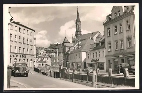 AK Münchberg /Ofr., Schöffel in der Lindenstrasse