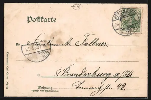 AK Berlin, Unter den Linden mit Reiterdenkmal, von oben gesehen