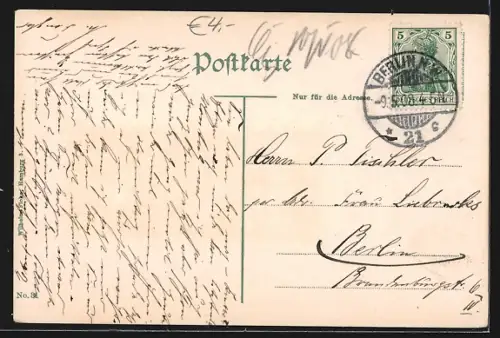 AK Berlin, Unter den Linden mittags 12 1 /2 Uhr mit Kutschen