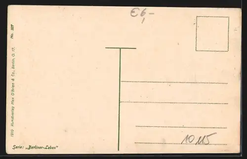 AK Berlin, Unter den Linden mit Kindern