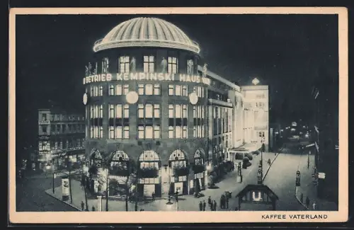 AK Berlin-Tiergarten, Kaffee Haus Vaterland, Betrieb Kempinski am Potsdamer Platz