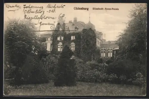 AK Oldenburg / Gr., Elisabeth-Anna-Palais
