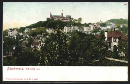 AK Hamburg-Blankenese, Süllberg III, Stadtansicht mit Schloss