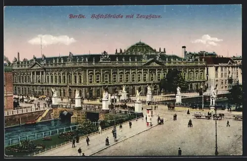 AK Berlin, Schlossbrücke mit Zeughaus
