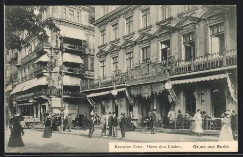 AK Berlin, Kranzler Ecke, Unter den Linden