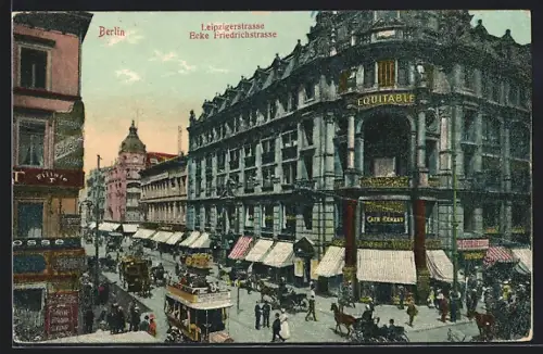 AK Berlin, Leipzigerstrasse Ecke Friedrichstrasse