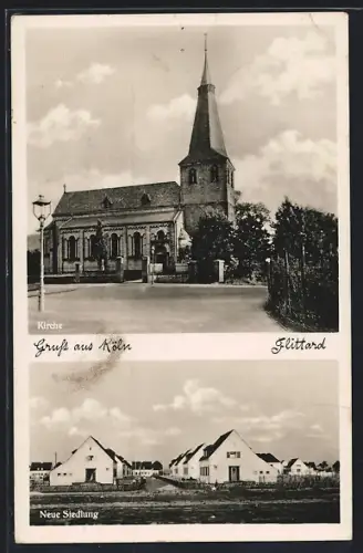 AK Köln-Flittard, Kirche, Neue Siedlung