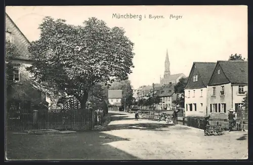 AK Münchberg i. Bayern, Strasse am Anger