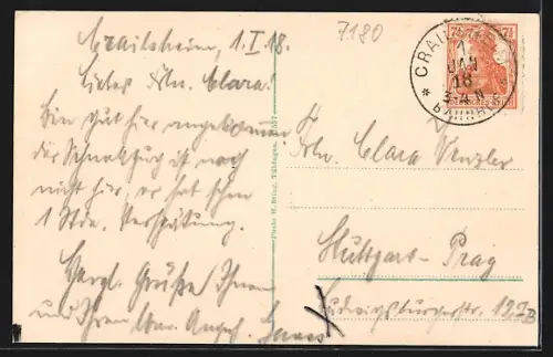 AK Crailsheim, Geschäft von Friedrich Thoma in der Karlstrasse