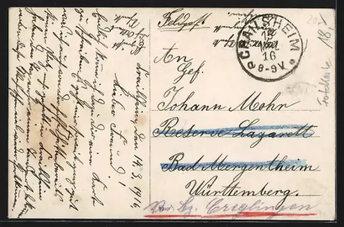 AK Crailsheim, Partie in der Schönebürgstrasse