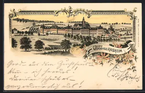 Lithographie Kaisheim, Blick in den Ort