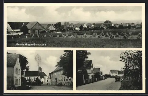 AK Genderkingen /Schwaben, Strassenpartie mit Auto, Handlung Maria Foag