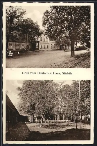 AK Stiebitz, Gasthaus Deutsches Haus, Bes. R. Hentschel