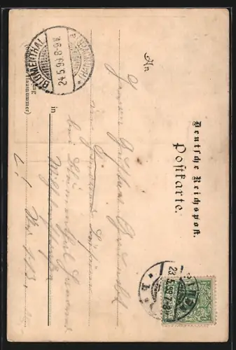 Lithographie Cunnersdorf b. Pirna, Gasthaus zum heitern Blick, Ball- und Concertsaal