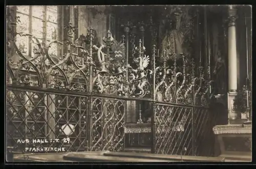 Foto-AK A. Stockhammer: Hall i. T., Inneres der Pfarrkirche