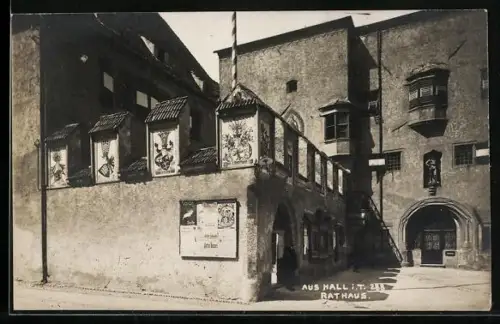 Foto-AK A. Stockhammer: Hall i. T., Partie am Rathaus