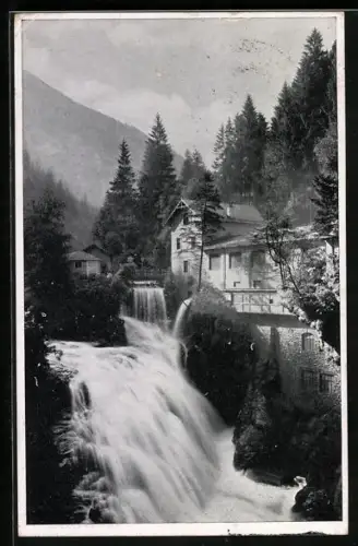 AK Badgastein, Blick zum Wasserfall