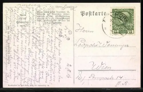 Künstler-AK Deutscher Schulverein Nr. 722: Horn, Panorama