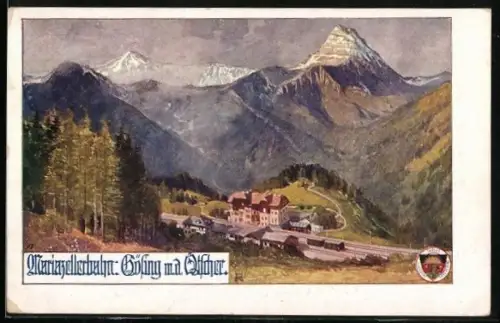 AK Deutscher Schulverein Nr. 714: Puchenstuben, Gösing an der Mariazellerbahn