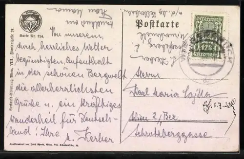 AK Deutscher Schulverein Nr. 714: Puchenstuben, Gösing an der Mariazellerbahn