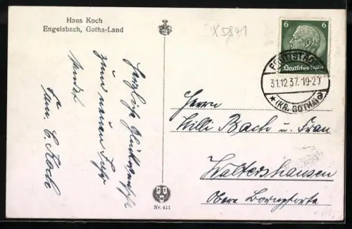 AK Engelsbach /Gotha-Land, Haus Koch